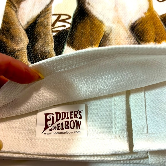 Fiddler's Elbow Kitchen Towel Boxer Puppy Bone Appetit Silk Screen - Picture 3 of 9